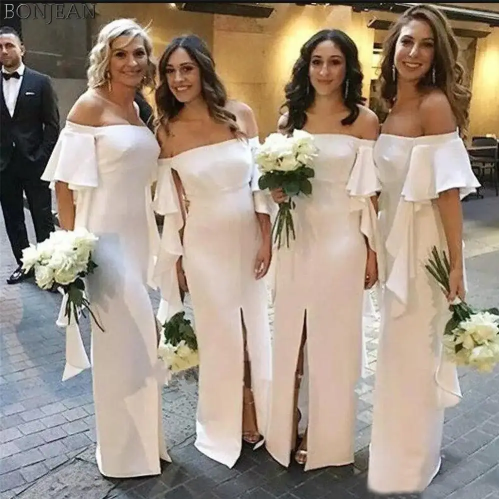 off white bridesmaid dresses