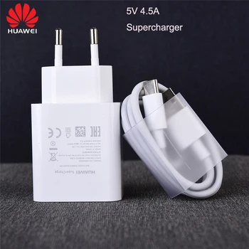 

Huawei 5V 4.5A USB Supercharge Fast Charger 22.5w Adapter 5A Type C Cable for Mate 20 30 X P40 P30 P20 Pro P10 Plus nova 5i 6 5