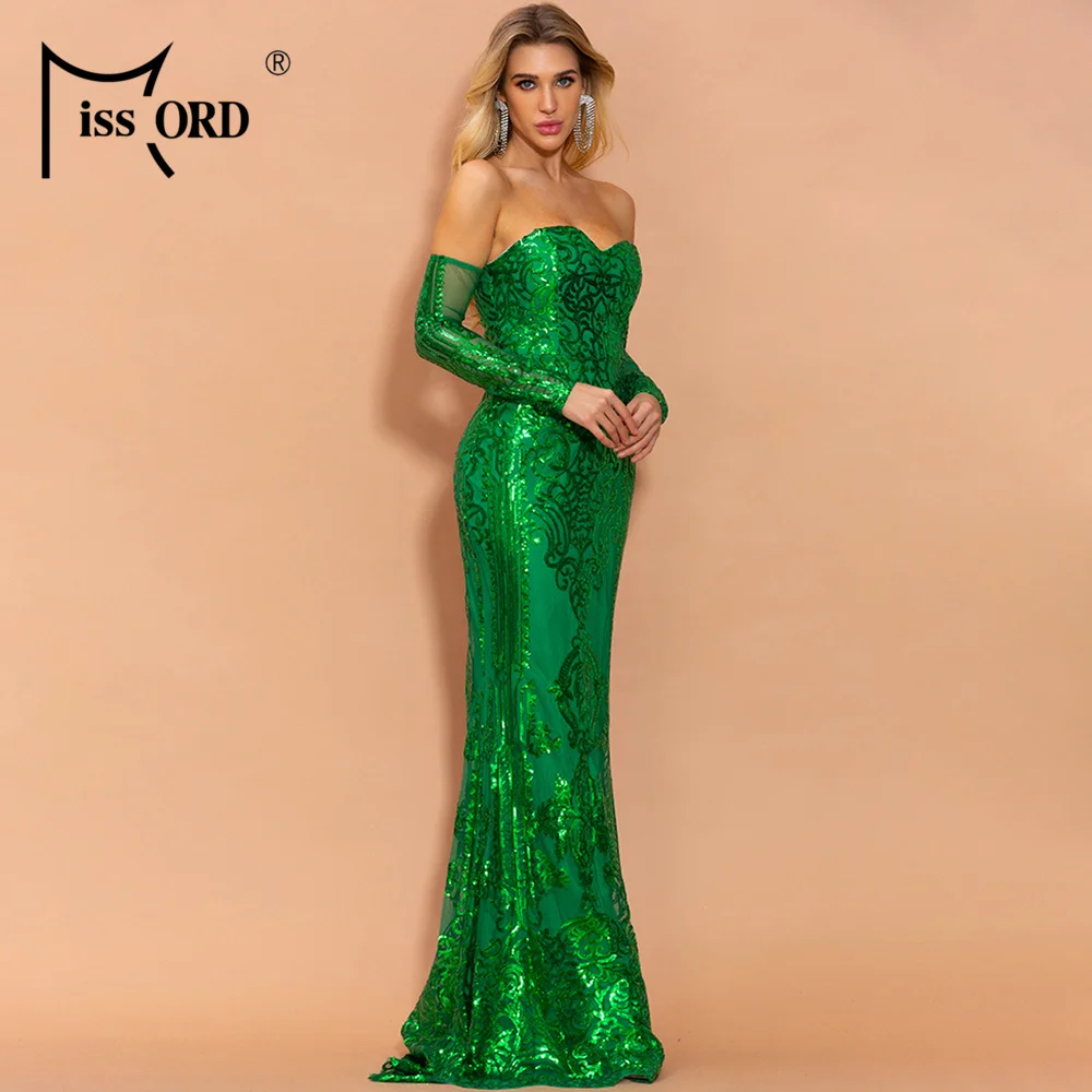 Missord 2020 Women Sexy Off Shoulder Sequin