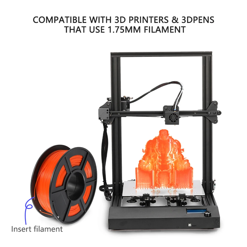 Нить SUNLU для 3D принтера PETG оранжевая 1 75 мм кг/фунта с катушкой|Материалы 3D-печати| |