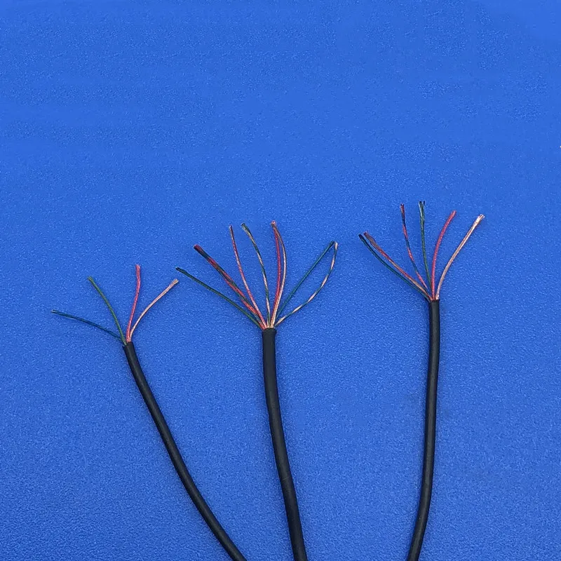 

5m Multi-strand multi-core enameled wire 2core 3core 4core 5core 6core 7core 8core 9core Cotton yarn Headphone Cable 8/0.08 wire