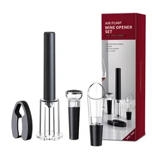 Red Wine Plug Air Pump Bottle Opener Vacuum Stopper Beer Lid Opener Corkscrew Corks Out Tool Stainless Steel Pin Accessories