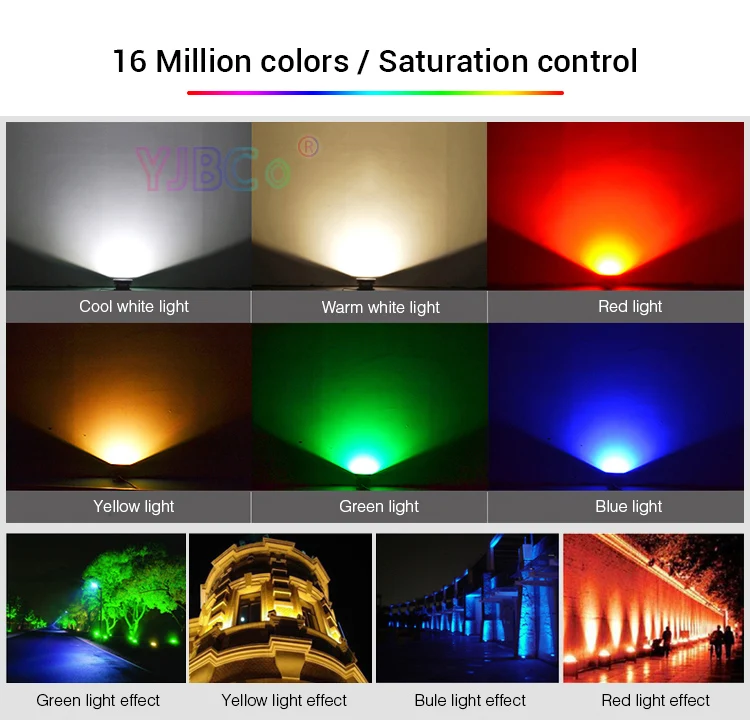 Miboxer DC24V 10 Вт RGB+ CCT Светодиодный прожектор FUTT06 2,4 г водонепроницаемый IP65 открытый светильник для садового строительства пастбища освещение