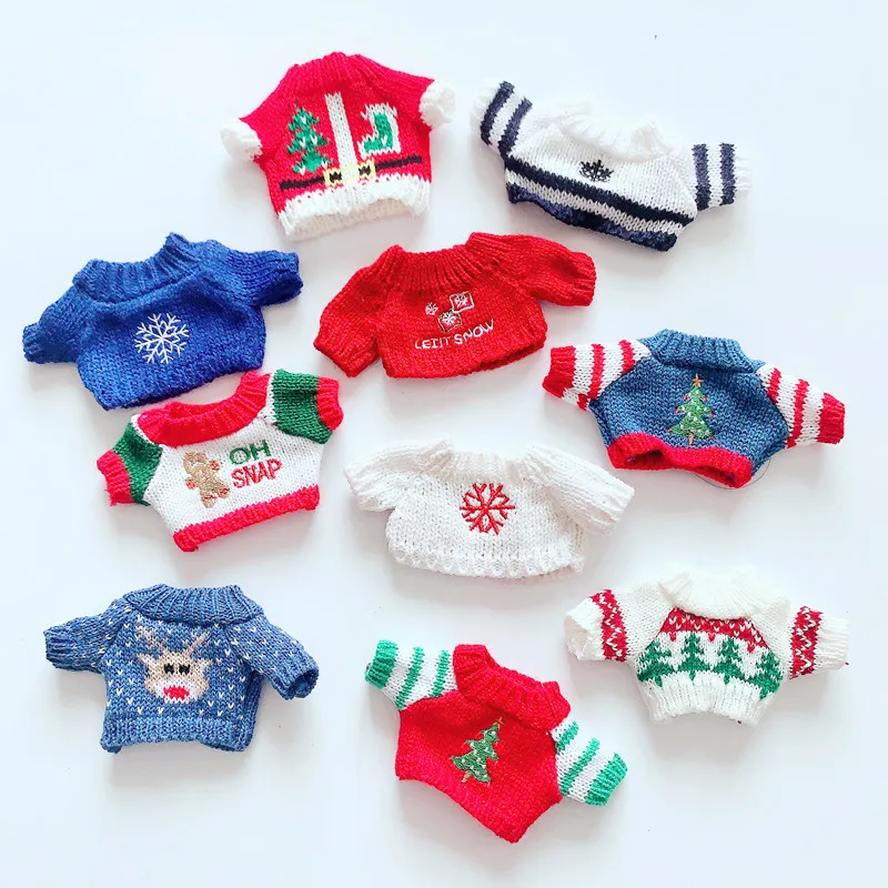 20cm 10 styles PP cotton Replaceable clothes Doll Winter sweater Sean Xiao Clothes Children's Christmas Korea Kpop EXO idol gift