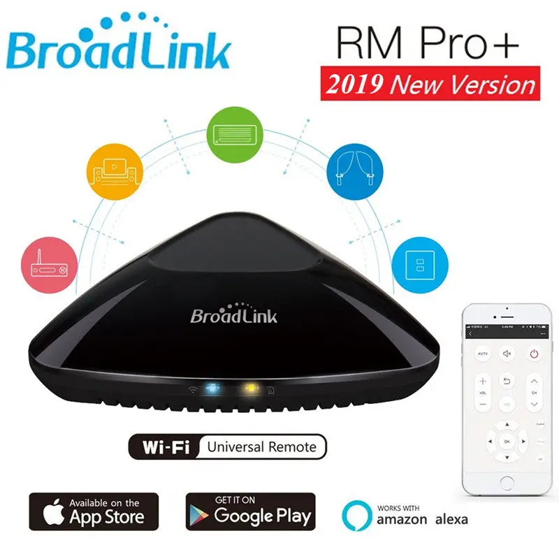 Baratos 2019 Broadlink RM Pro + RM Mini3 + WiFi + IR + RF SwitchUniversal inteligente controlador remoto inteligente casa trabaja con Alexa de Google