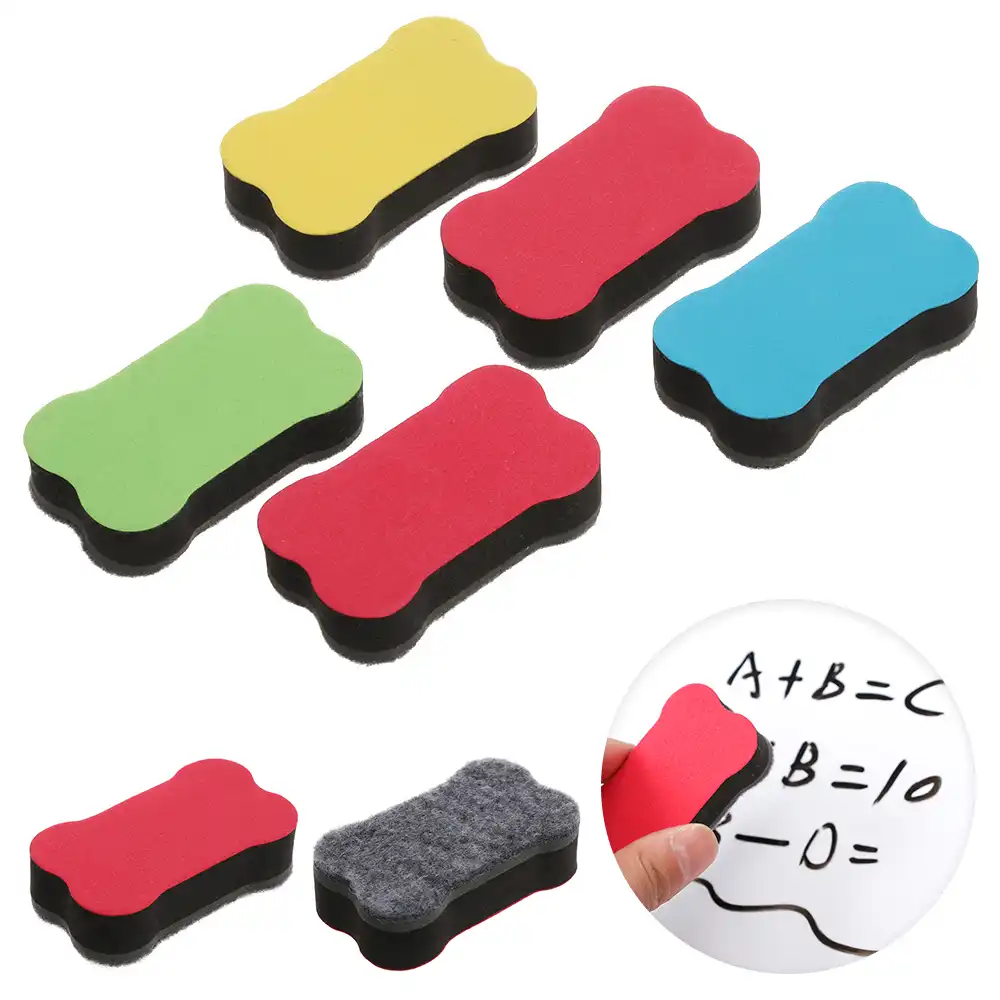 Goma De Borrar De Pizarra De Dibujos Animados 5 Uds Pizarra Blanca Gomas De Borrar Escuela Suministros De Oficina Herramienta De Limpiador De Marcador De Pizarra Blanca Aliexpress