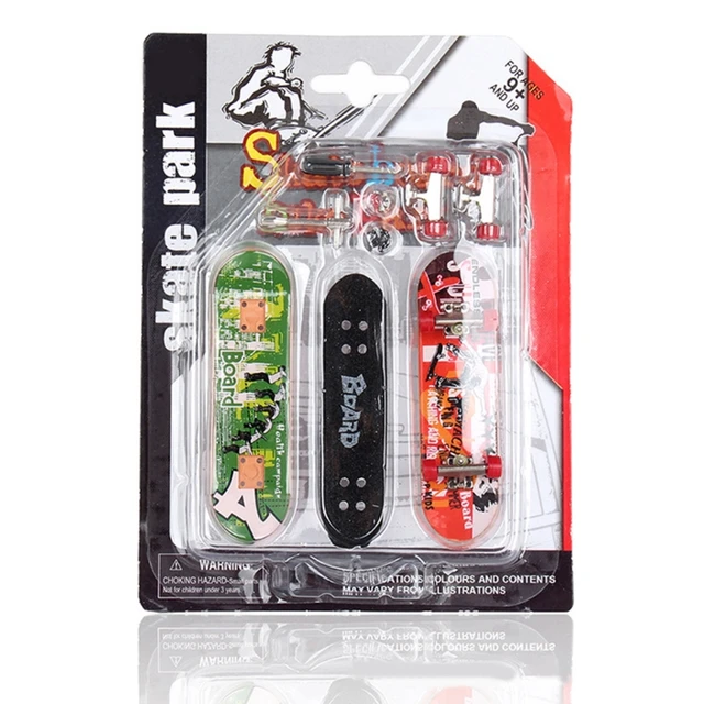 DIY Assembly Mini Finger Skateboard Deck Skate Park Board Boy Kid Children 2