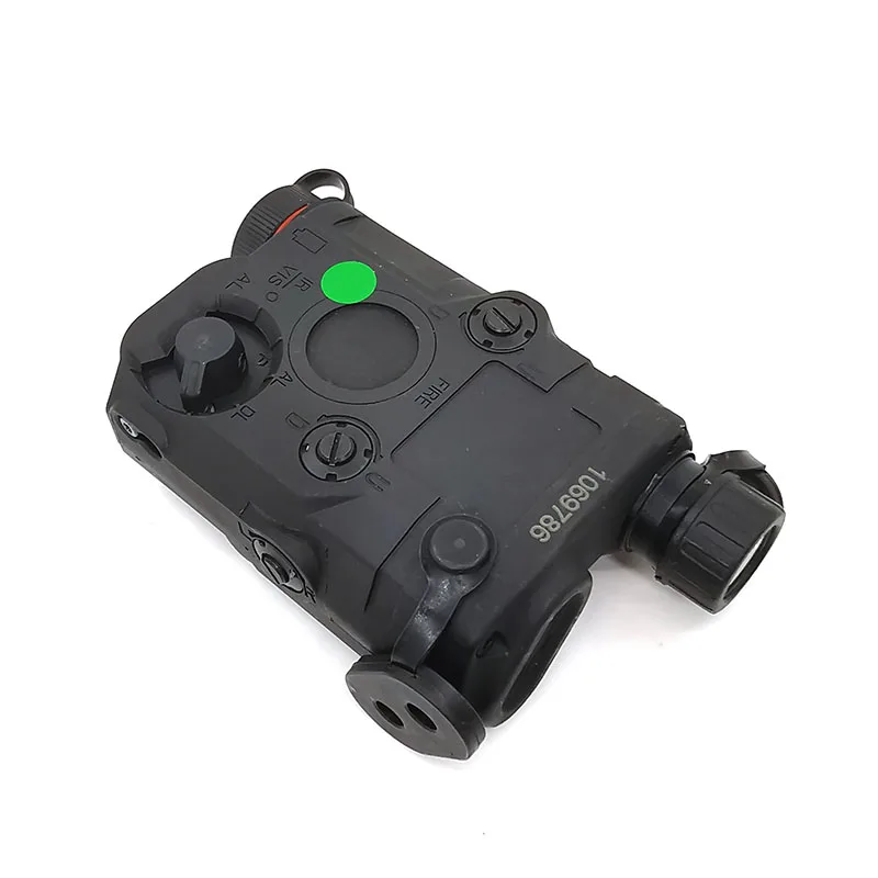 Тактический AN/PEQ-15 зеленый точечный Лазер с белым светодиодный фонарик ИК-осветитель для охоты винтовка батарея Чехол - Цвет: Черный