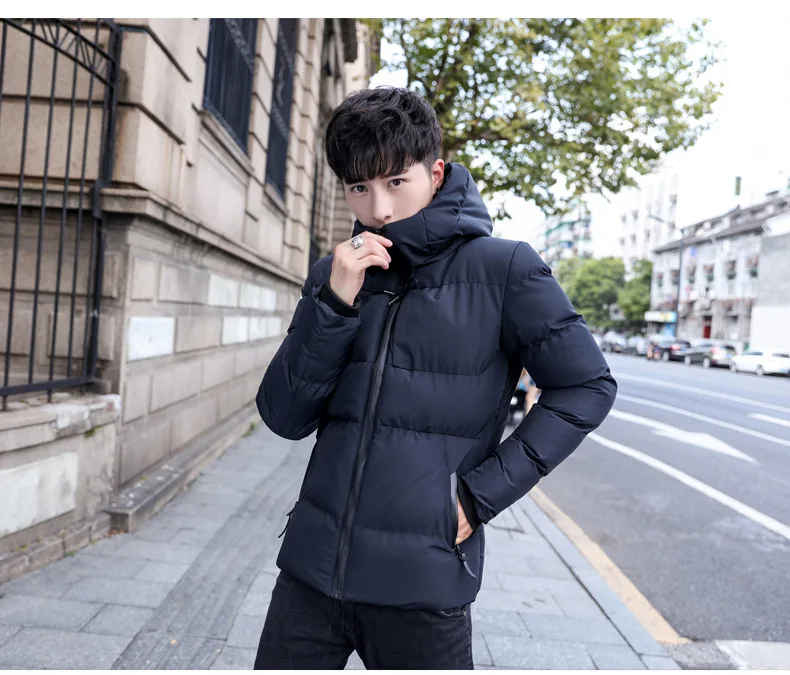 New Style Winter Korean-style MEN'S Cotton-quilted Coat Wash And Wear Treatment Cotton Cardigan Urban Fashion Hooded Cotton