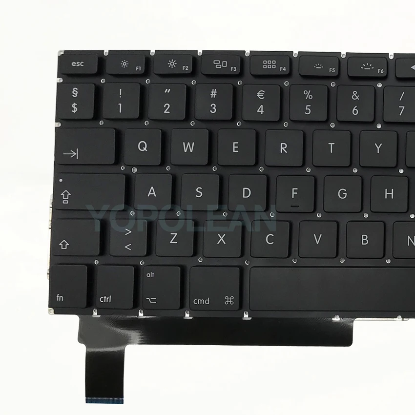 3 шт. новая Датская клавиатура+ Подсветка для MacBook Pro, моноблок 1" A1286 2009 2010 2011 2012 лет