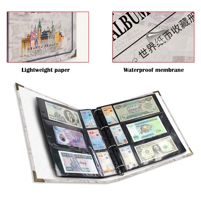 All Over The World Banknotes Collection Album Binder PCCB