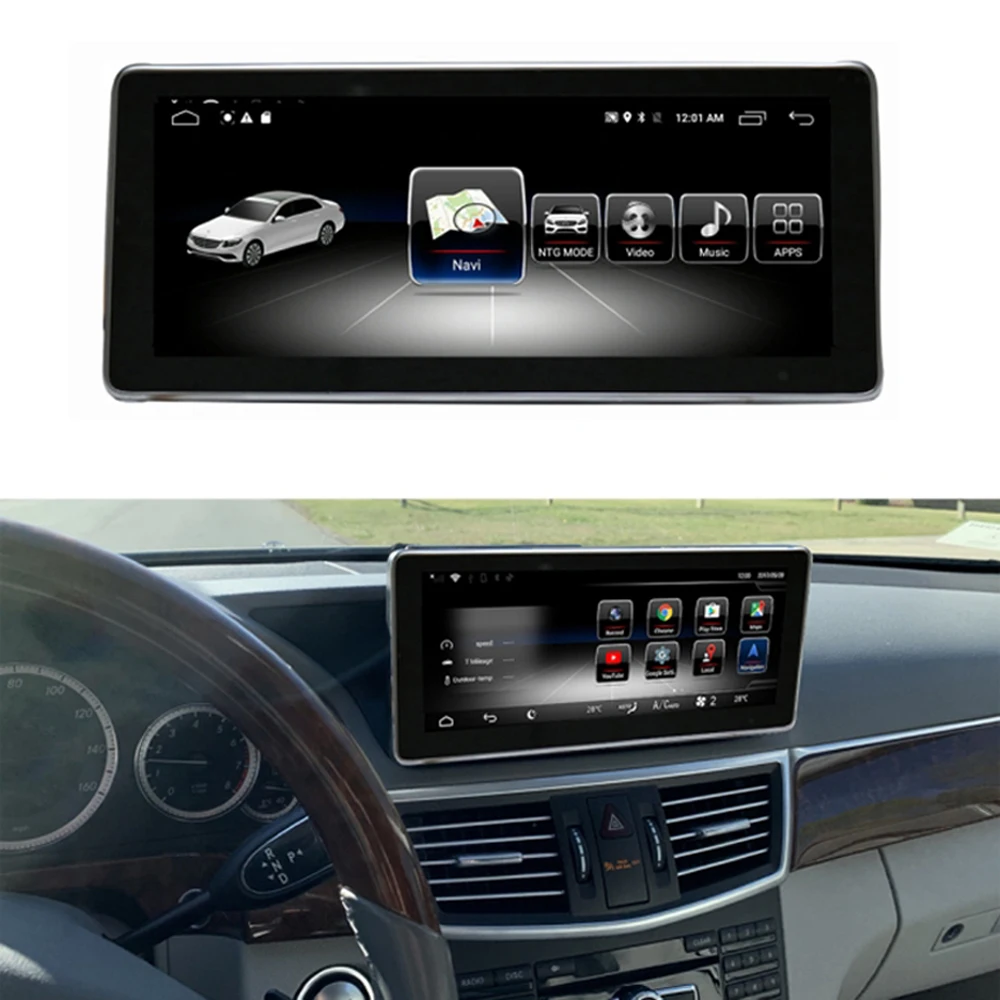 Sale 10.25" Android 8.1 Octa 8-Core CPU 4+64G Car Radio GPS Navigation Bluetooth WiFi Head Unit Screen for Mercedes Benz E W212 S212 0