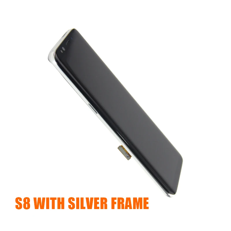 S8 WITH SILVER FRAME ЖК+ рамка для SAMSUNG Galaxy S8 дисплей G950 G950F кодирующий преобразователь сенсорного экрана в сборе гарантия - Цвет: S8 WITH SILVER FRAME