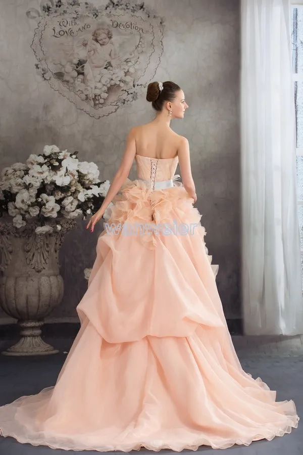 vestido de noiva fantasias ручная работа пояс Золушки цвета шампанского органза платья для матери невесты
