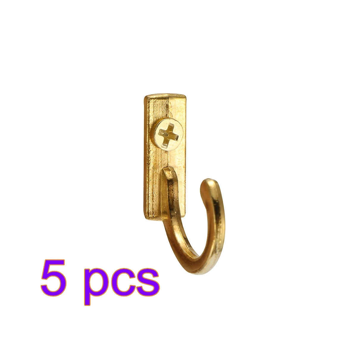 5pcs gold Популярный настенный в стиле ретро для Шапки пальто Крючки для хранения 1/5/10/20 шт. полотенца ключи одинарный зубец мини по поставке товаров для дома вешалка для одежды - Цвет: 5pcs gold