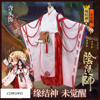 

Anime! Onmyoji YuanJieShen Unawakened Witch Kimono Lovely Uniform Cosplay Costume Halloween Suit Women 2020 NEW Free Shipping