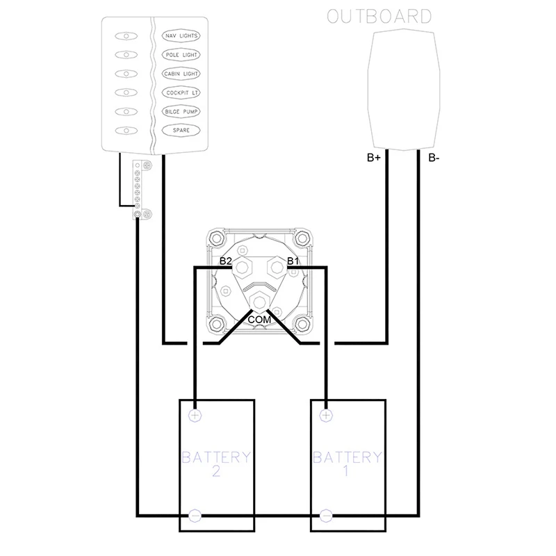 12 V/24 V автомобиль морской Батарея переключатель Батарея разъединение изолятора 3-х позиционный переключатель для грузовика яхты на колесах 1000A Мощность защиты