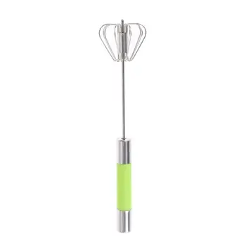 

Hand-held Household Kitchen Barber Stainless Steel Paste Stirring Rod Mini Whisk Cream Foam Fight Milk Stick Baking (Green)