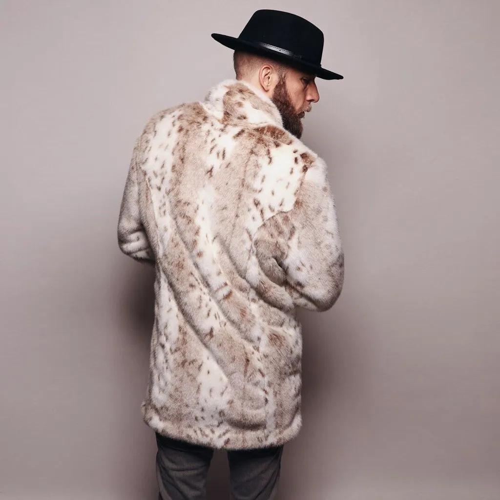 MUQGEW, зимняя модная мужская длинная куртка из искусственного меха, Мужская Осенняя зимняя теплая шерстяная куртка с искусственным мехом# g4