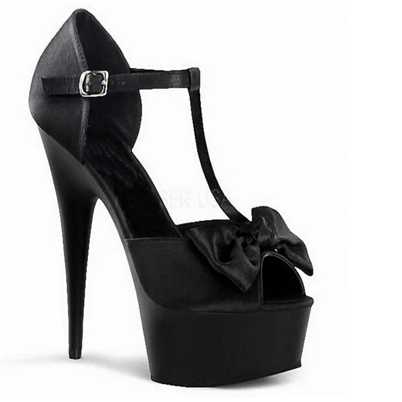 

Summer ladies sexy platform heels, 15 cm pole dance sandals, 6 inch party bow sandals