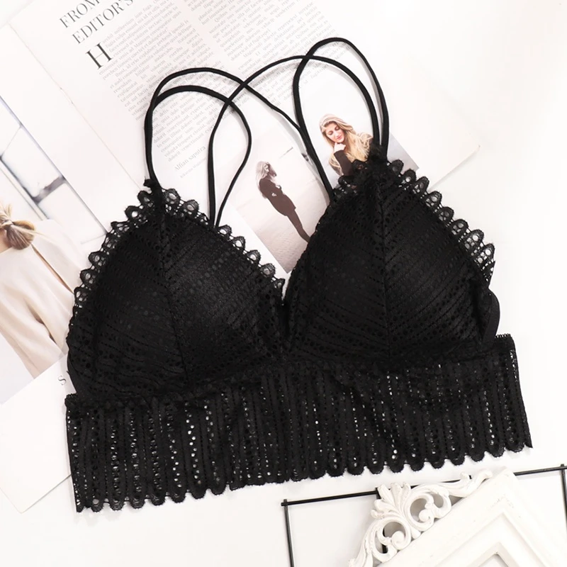 floral embroidered bralette