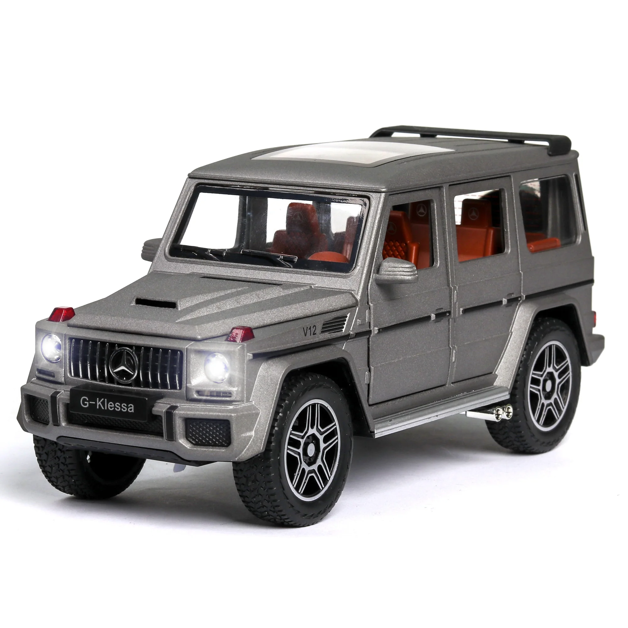 

1:24 1:32 New Mercedes G63 Diecast Metal Toy Car Model Wheels High Simulation Sound Light Pull Back Car Collection Kids Toys