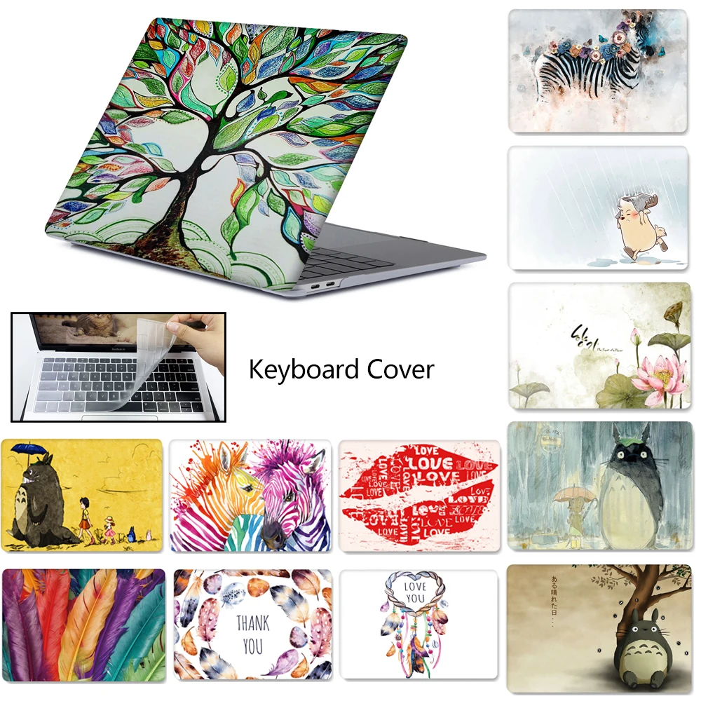 

Laptop Case For MacBook Touch ID Air 13 A1932 Air Pro Retina 11 12 13 15 13.3 Touch Bar New A2159 Laptop bag +Keyboard Cover