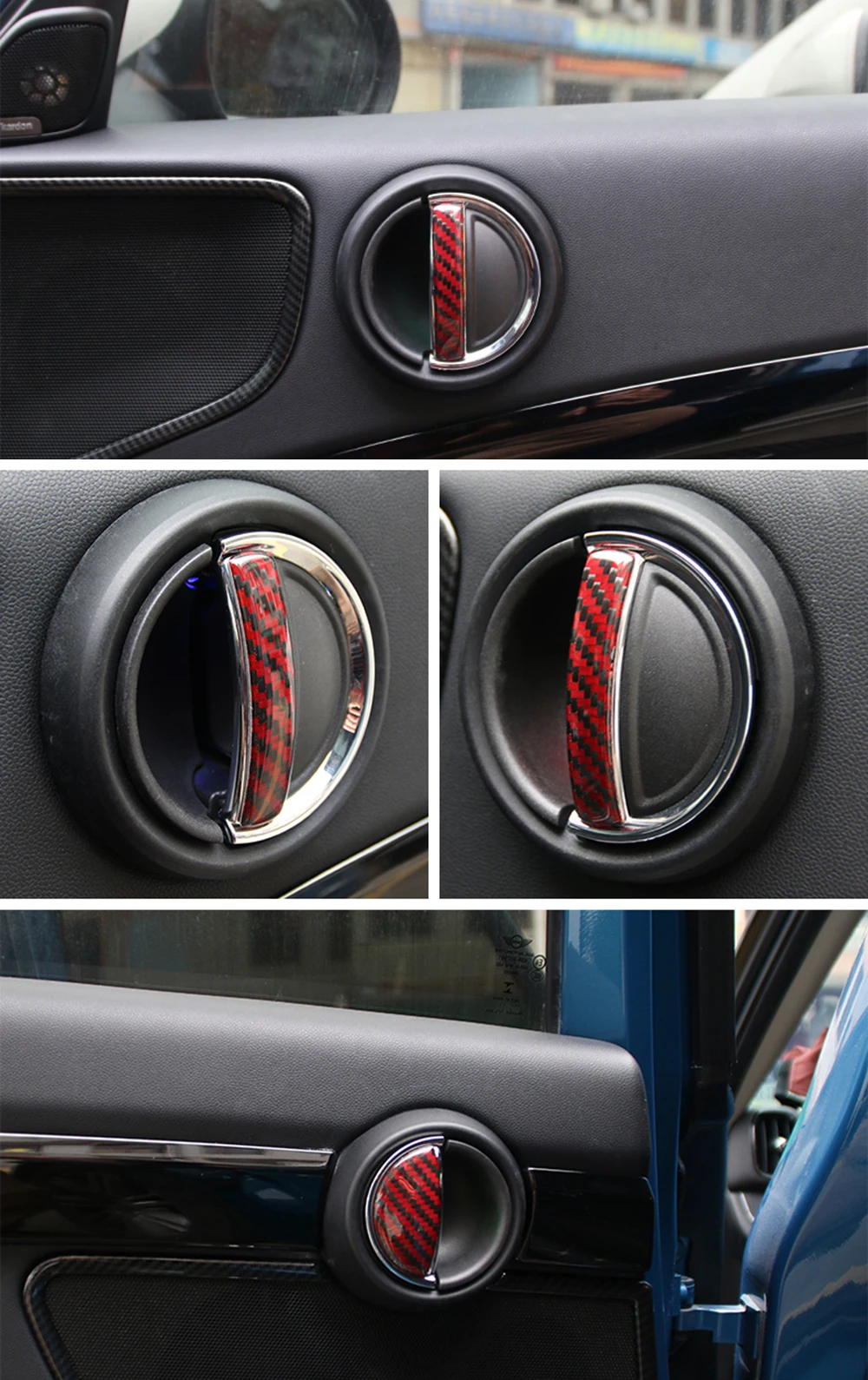 Автомобильная эпоксидная наклейка для дверной ручки наклейка для интерьера для Mini Cooper One S JCW R55 R56 60 R61 F54 F55 F56 F60 автомобильные аксессуары