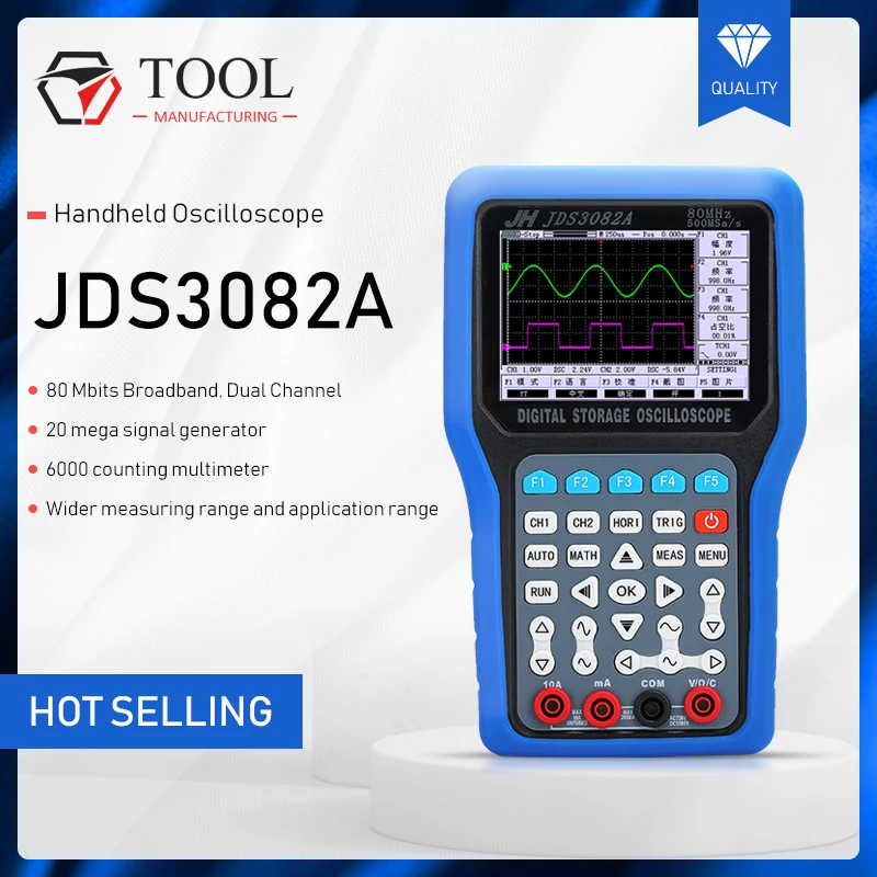 Ручной осциллограф Jinhan 2019 jds3082a JDS3051A цифровое хранилище 50M/70M/80MHz Портативный