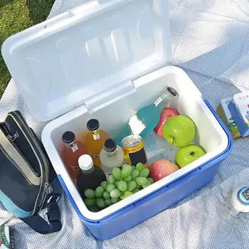 

Mini Dual Use Car Refrigerator Home Freezer Thermal Heat Preservation And Cold Icebox Portable Travel Camping Cooler Box