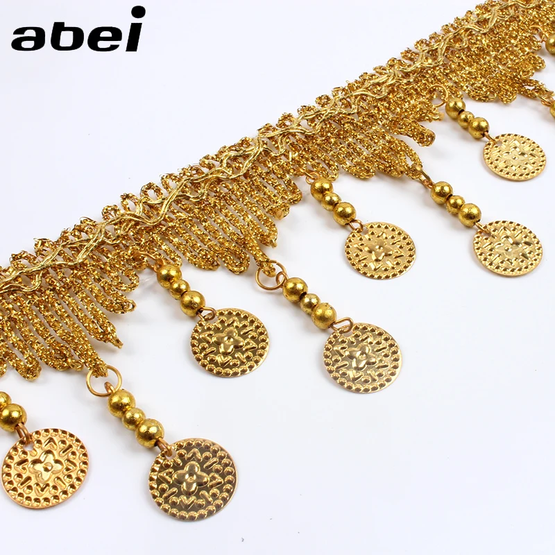 2yards 70mm Braided Beads Lace Fringe Sequins Paillette Tassel Ribbon Stage Performance Suits Wedding Dress Sewing Fabric DIY lace ribbon lace fabric lace sewing accessories lace sewing supplies lace accessories lace garment accessories lace decoration clothing craft accessories