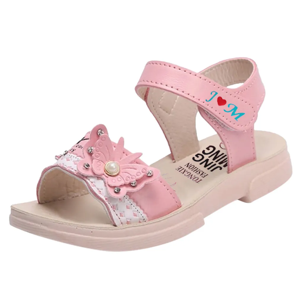 Kids Shoes Children Leather Girls Cute Shoes Fashion Leather Anti Slip Solid Hook& Loop Kid Shoes Casual PU Flower Shoes