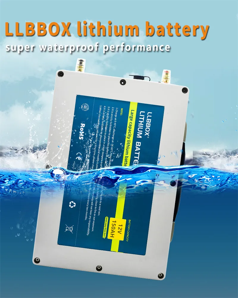 Настоящая емкость 12V150AH литиевая батарея водонепроницаемый 12V150ah литиевая батарея для Судовой двигатель, инвертор с 10А зарядное устройство