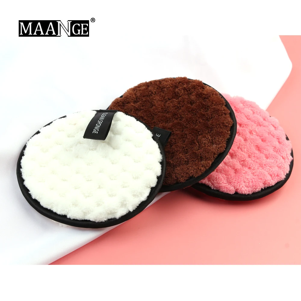 

High quality Soft Flannelette Sponge Double sided Makeup Remove Puff Women Beauty Makeup Wash Facial Cosmetic Tool