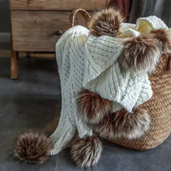 

New Hair ball Woven Throw Blanket Soft Nap Cover Blanket for Home Office Sofa Single Double Person Office Nap