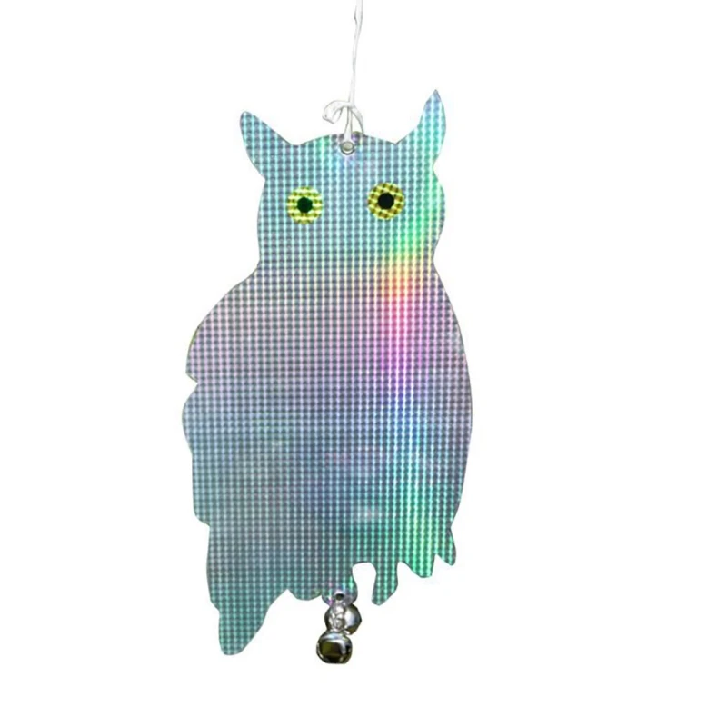

Garden Laser Bird Reflective Fake Owl Supplies owl scarecrow For Scare Birds Away Reflective Hanging Bird Deterrent