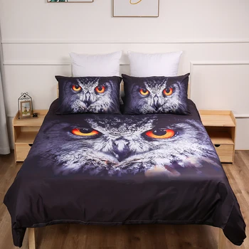 

Owl Bedding Set Animal Polyester Duvet Cover Pillowcases Twin full queen king size Bedclothes 3PCS home textiles bedlinen