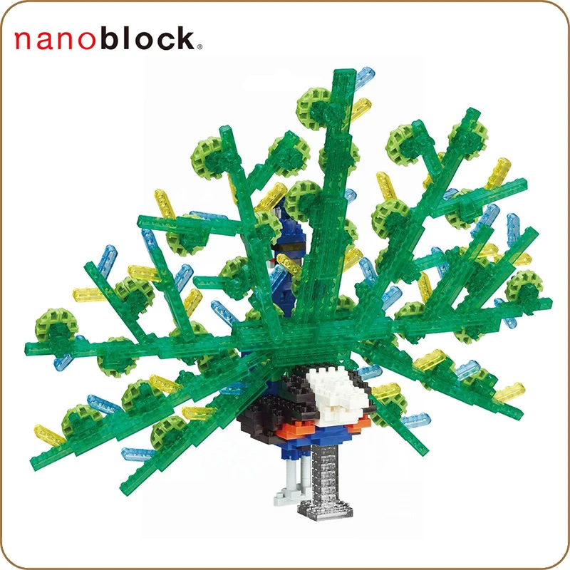 Kawada Nanoblock NBM023 Павлин строительные блоки фигурки животных игрушки Кирпичи 600 штук 12+ лет