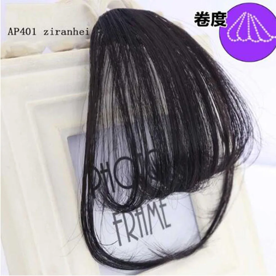 LVHAN 4 цвета клип в волосы челка шиньон синтетический имитация челок волос кусок клип в наращивание волос - Цвет: AP401-ziranhei