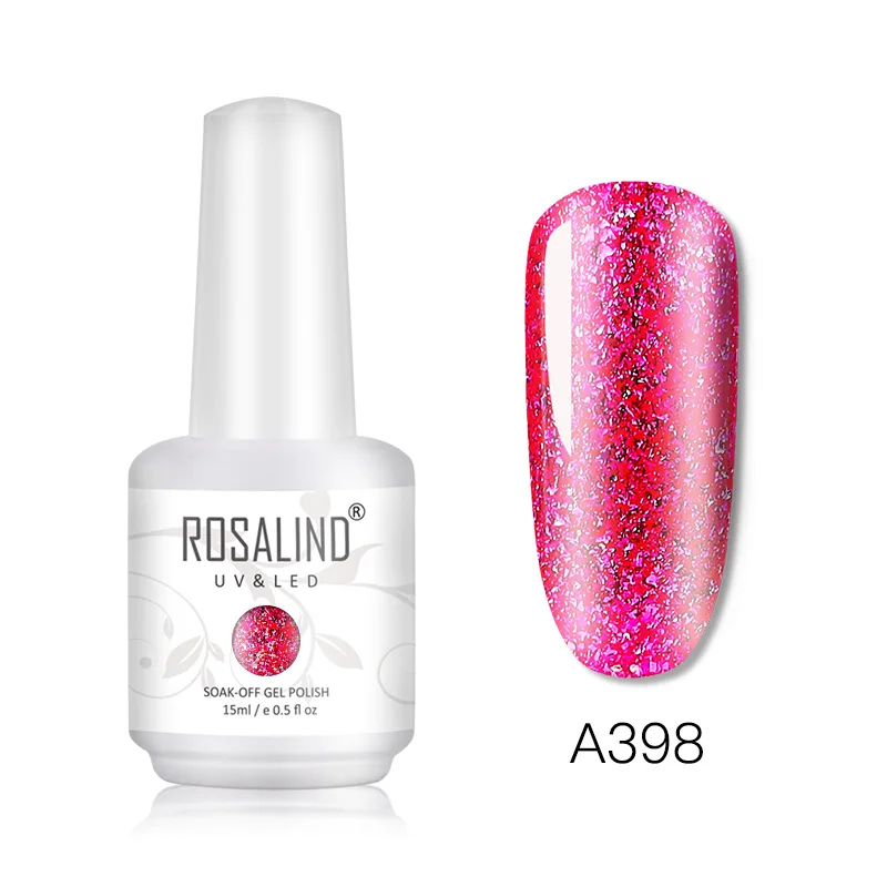 RHA398 ROSALIND блестящий гель-блеск дизайн ногтей все для маникюра Vernis Полупостоянный УФ гель Гибридный лак для ногтей - Цвет: RHA398