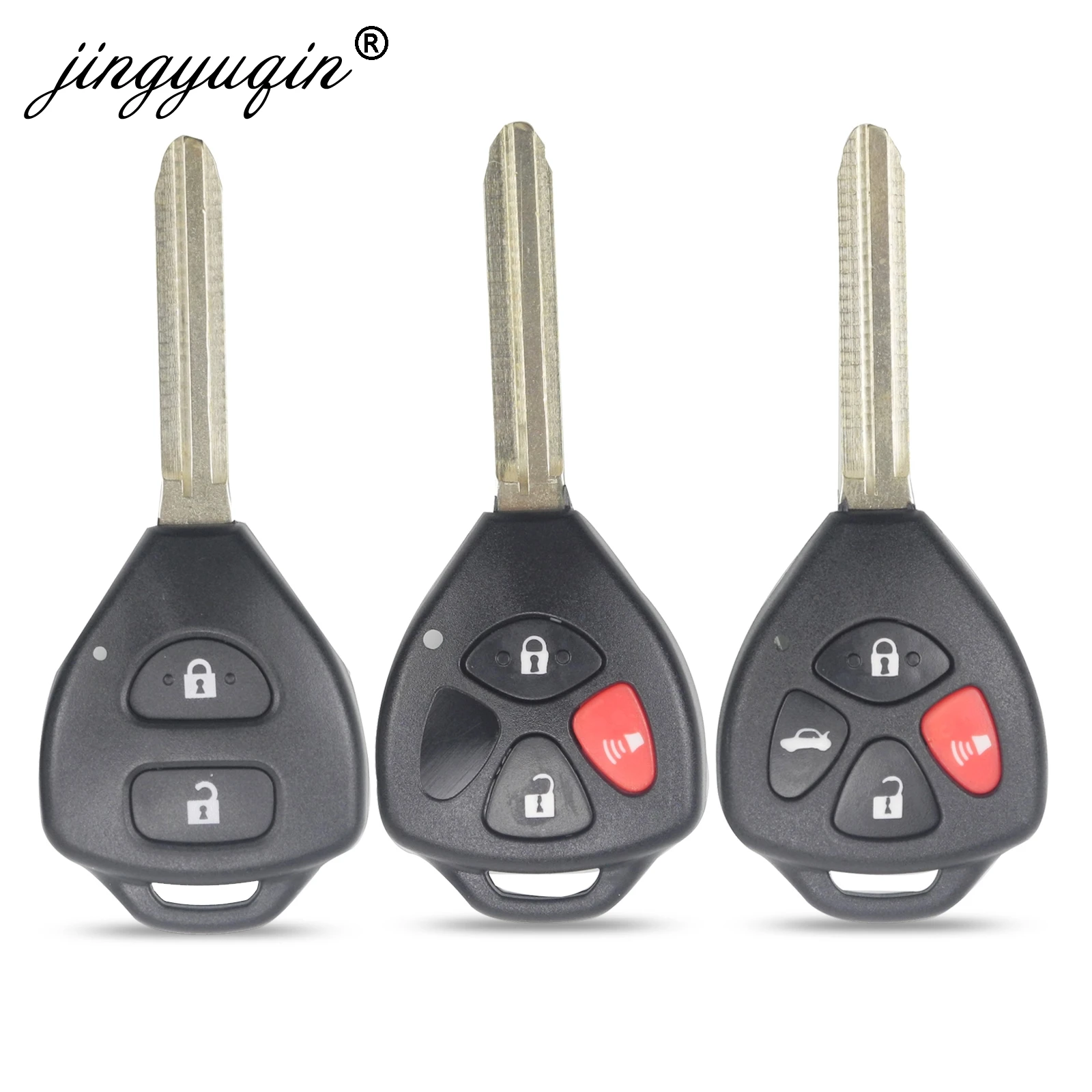 Jingyuqin 2/3/4 кнопки дистанционного ключа оболочки для Toyota Camry ключ для Toyota Camry, Avalon, corolla матрица RAV4 Venza Yaris замена пустой чехол