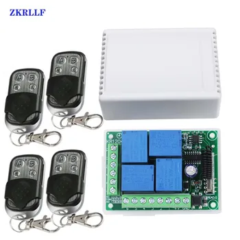 

433MHz DC 12V 4 Channel Universal Wireless RF Remote Control Switch Receiver Module & 433 MHz Transmitter Learning Code Switches