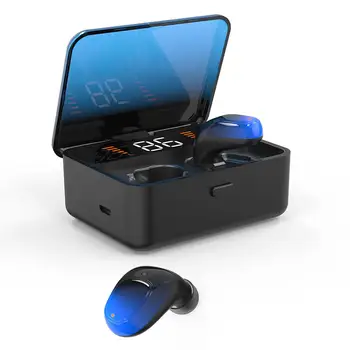 

ES01 TWS Bluetooth 5.0 Earphones In-ear Invisible Portable Three-Power With Digital Display Touch Control Wireless Earbuds