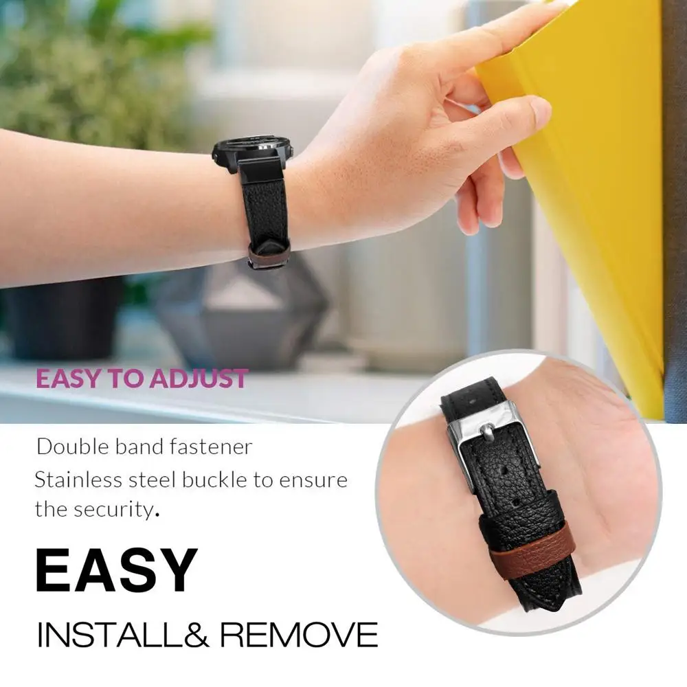 Fenix 6S кожаный женский браслет 20 мм QuickFit классический ремешок для часов из