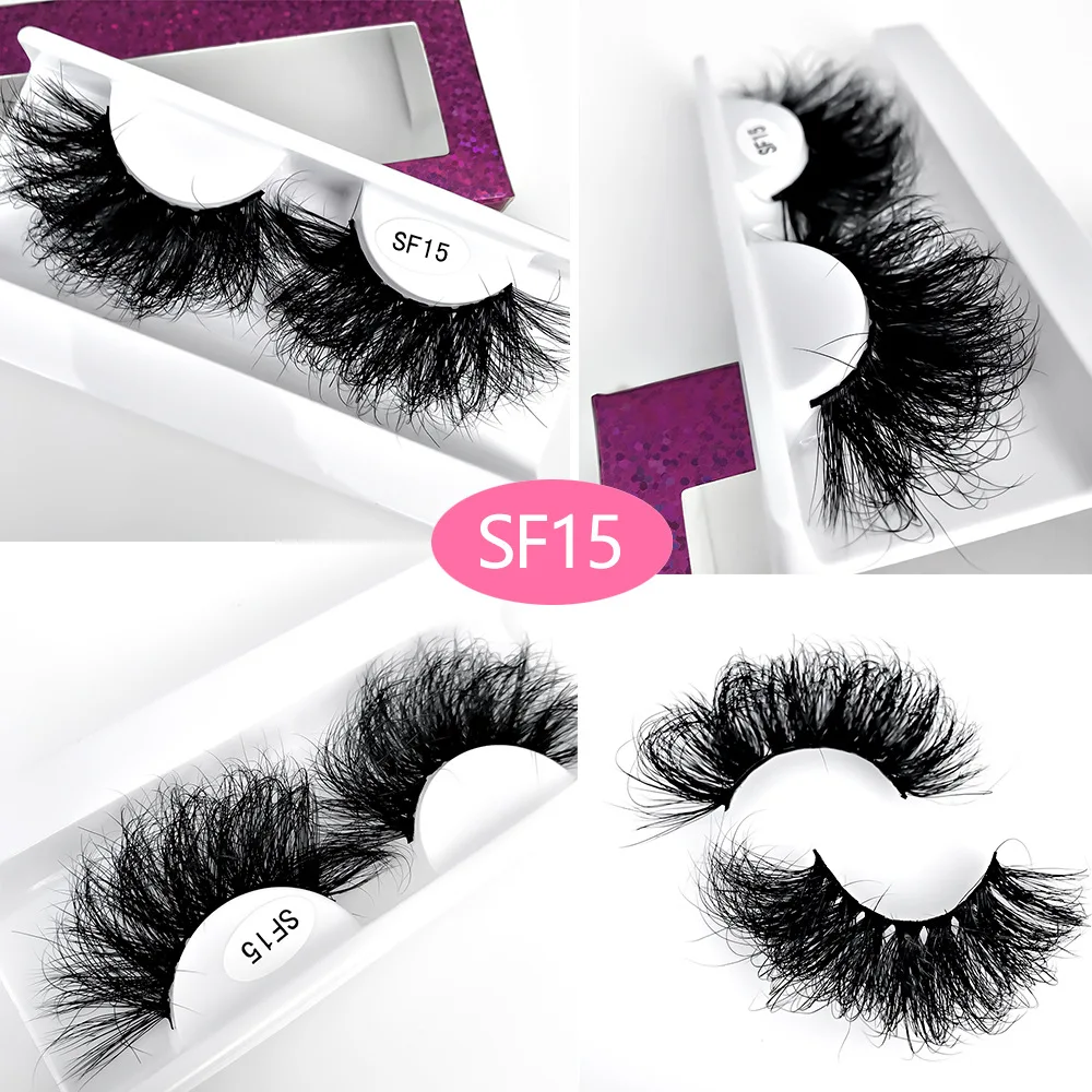 

DOCOCER Fluffy Mink Lashes Short Messy Wispy Natural Eyelashes 25mm Hamdmade Real 3D Mink Eyelashes Makeup False Lashes