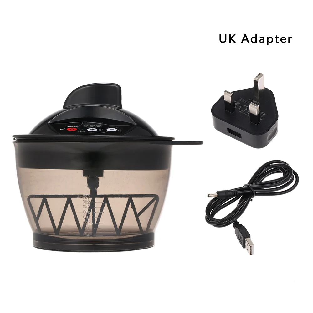UK Plug Электрический цвет волос ing чаша цвет смешивания чаша Электрический крем для волос миксер волос комплект для окрашивания парикмахерский Стайлинг салон DIY инструмент - Цвет: UK Plug