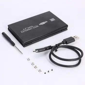 

2.5 inch Brushed Alloy USB3.0 SATA Hard Disk Drive Case 8T Computer External Storage HDD Enclosure Box with Cooling Grille