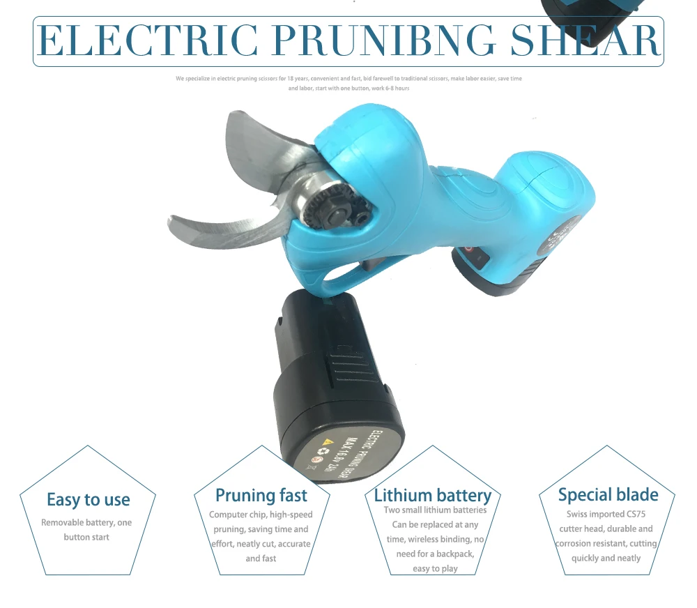 new Advance function power pruner orchard vineyard,garden electric pruner scissors,kiwi tree pruner