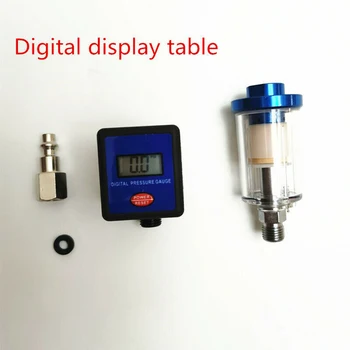 

New Aluminum SprayGun Digital Paint Air Pressure Regulator Gauge Water Trap Filter Tool Waterproof Accessories