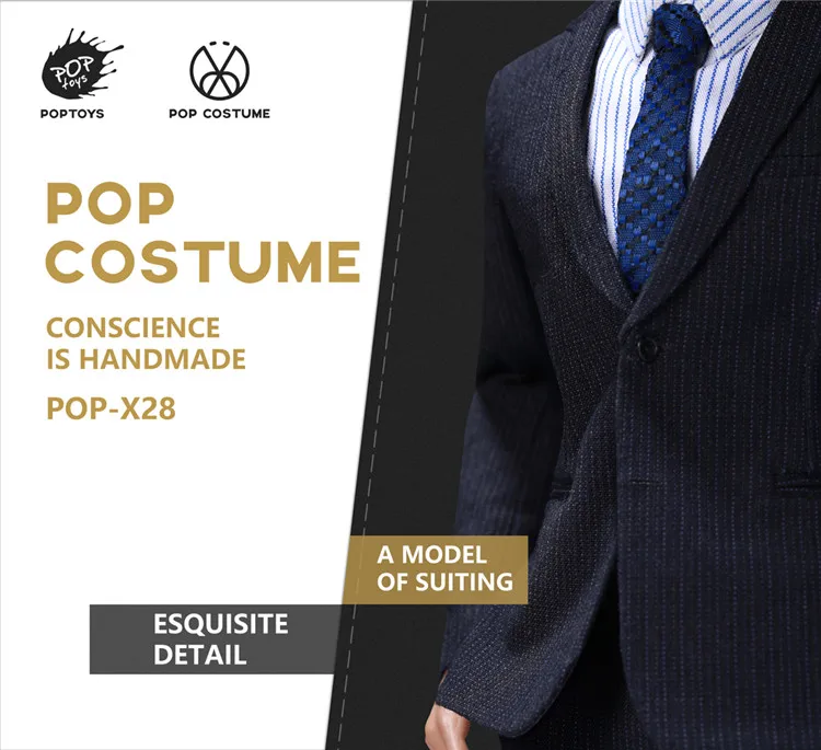 1/6 весы POPTOYS X28 X27 джентльменский костюм набор Расширенный readymade мужской Вестерн-стиль Регулировка одежды 12 "мужская фигура